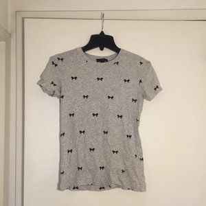 Women J.Crew bow tie tee